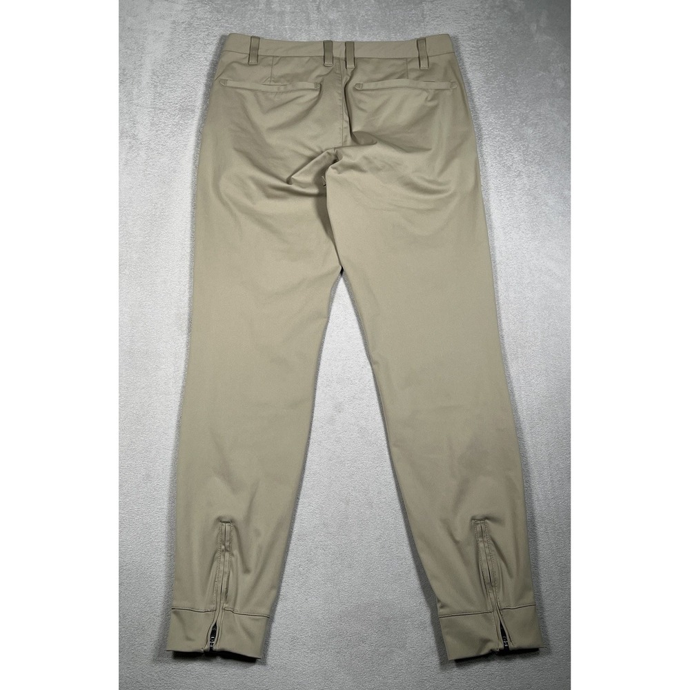 Rhone Mens Size 28 Golf Jogger Pants Khaki Beige Technical Stretch Ankle Zip - Picture 9 of 10